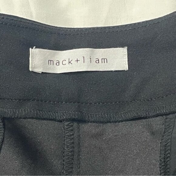 mack + liam High Rise Wide Leg Cropped Pants Culottes Black 2X - Picture 3 of 8